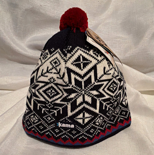 Kama navy white red merino - kama, navy/white/red