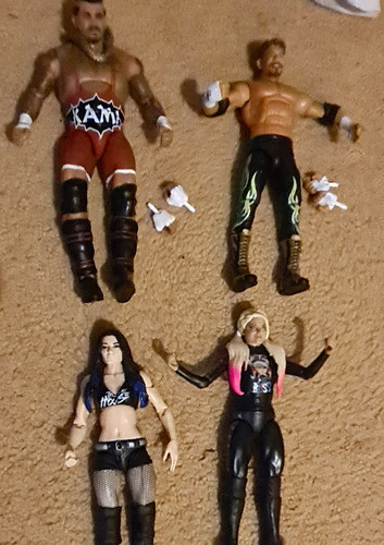 Mattel wwe lot wrestling - lot, 4